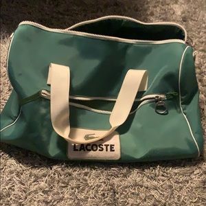 Lacoste green and red tote
